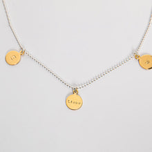 Lade das Bild in den Galerie-Viewer, Monmente Familienkette *fünf Coins* BICOLOR
